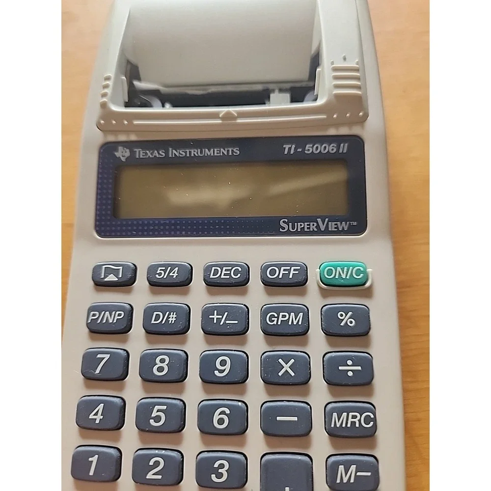 Vtg Texas Instruments Calculator TI-5006 II Super View Printing Adding‎ Machine
